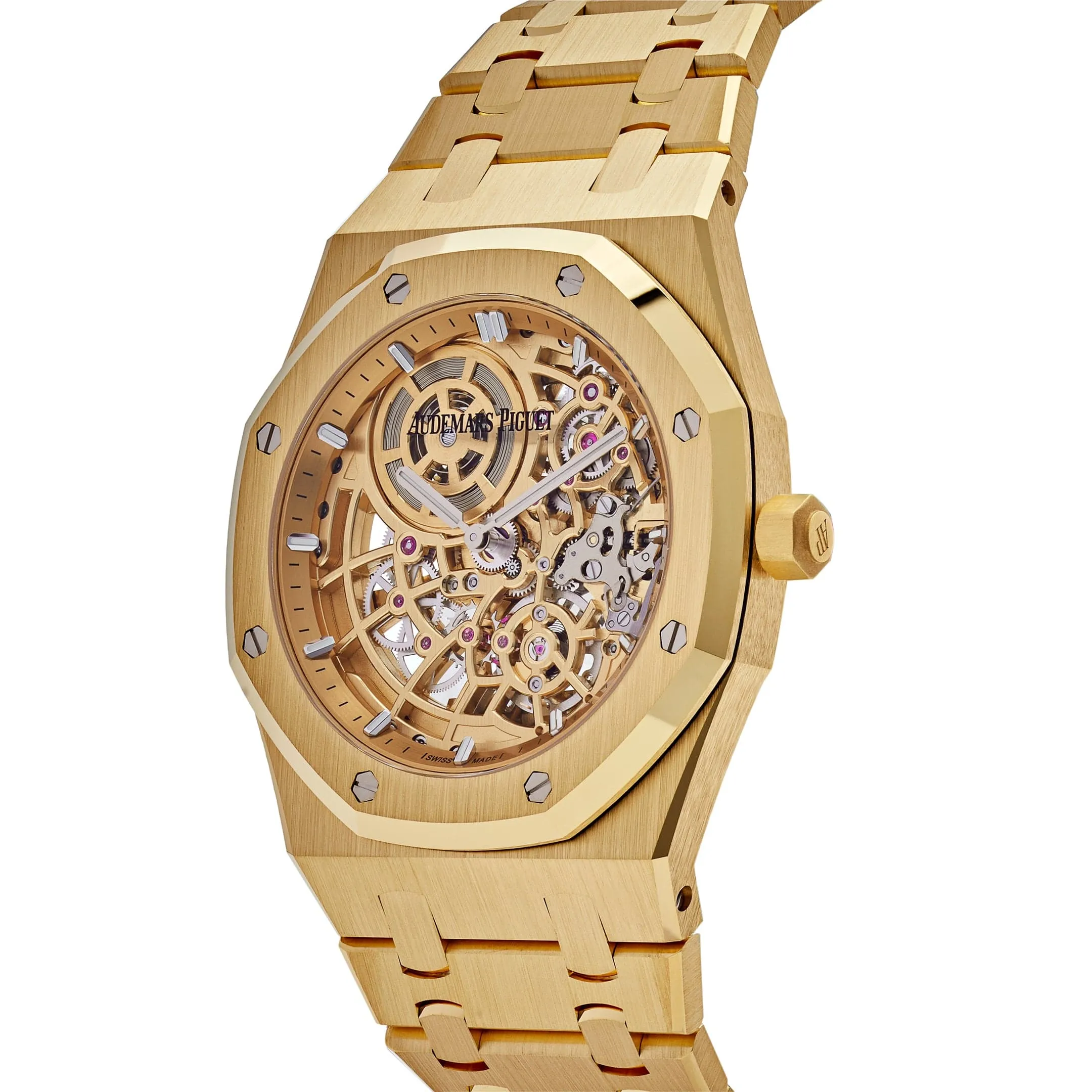 Audemars Piguet Royal Oak 16204BA.OO.1240BA.01 Jumbo Extra-Thin Yellow Gold Openworked  (2023)