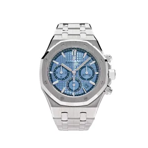 Audemars Piguet Royal Oak 26317BC.OO.1256BC.01 Selfwinding Chronograph White Gold Light Blue Dial Limited Edition