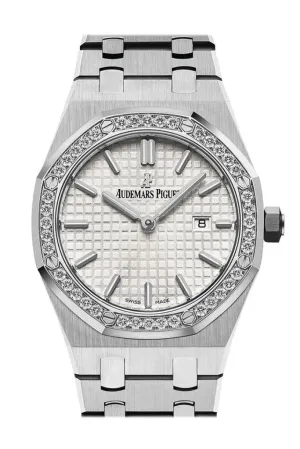 Audemars Piguet Royal Oak 33 Diamond Silver Dial Stainless Steel Ladies Watch 67651ST.ZZ.1261ST.01