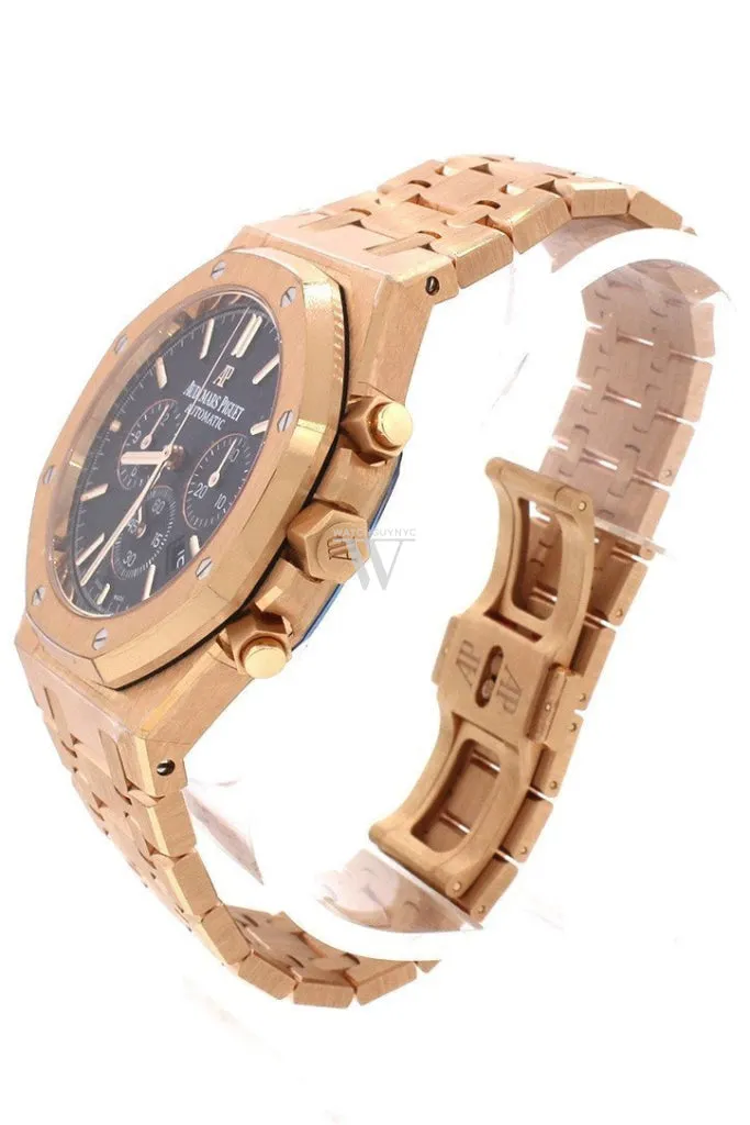 Audemars Piguet Royal Oak Chronograph Black Dial Watches 18kt Pink Gold 26320OR.OO.1220OR.01 DCM