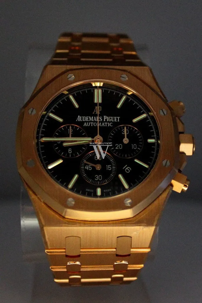 Audemars Piguet Royal Oak Chronograph Black Dial Watches 18kt Pink Gold 26320OR.OO.1220OR.01 DCM