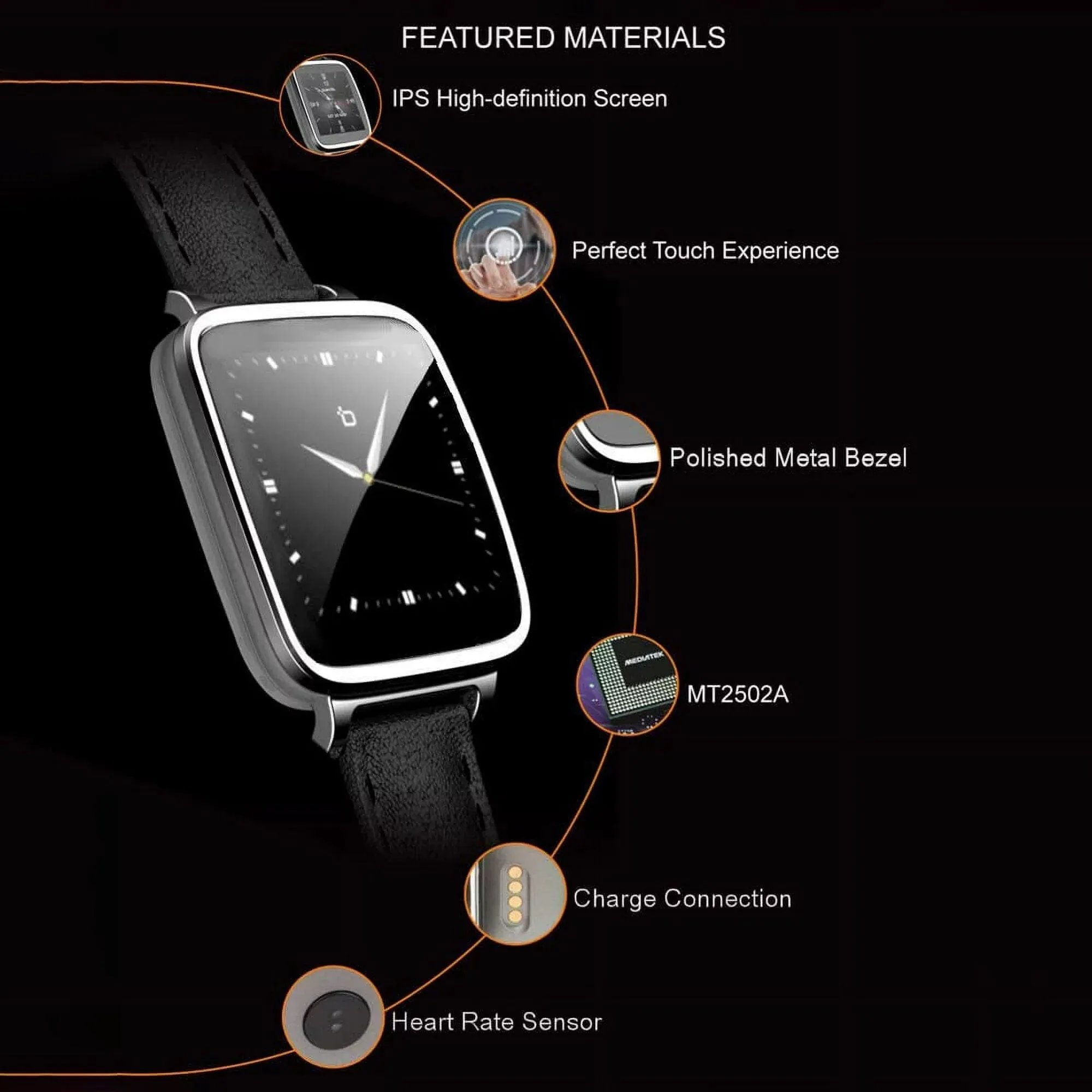 BIT BEANTECH Full Function Smart Watch for Apple and Android Devices