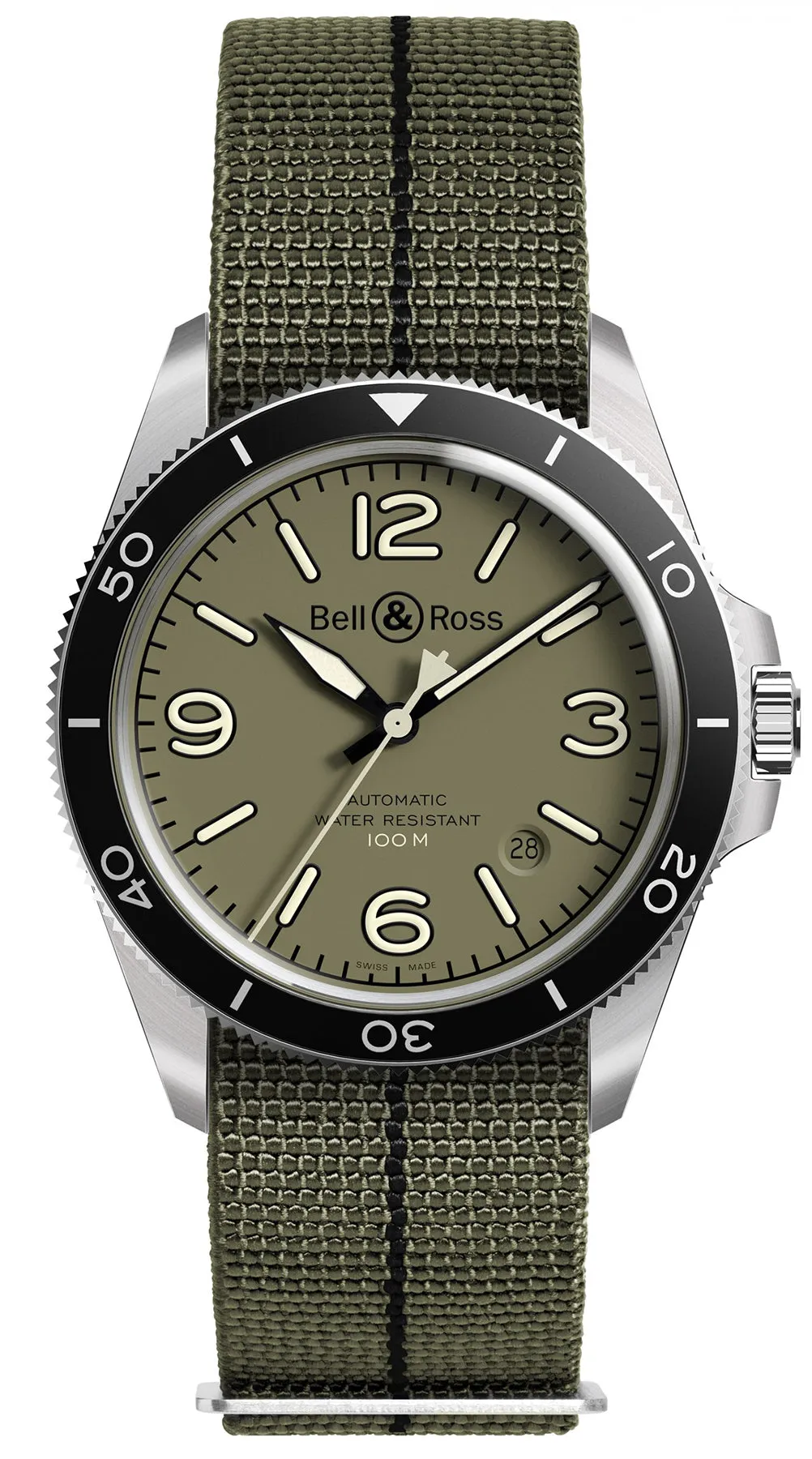 BR Watch Vintage BR V2-92 Military Green