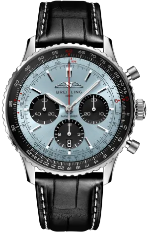 BRT Watch Navitimer B1 Chronograph 43 Black Croc Folding Clasp