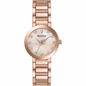 Bulova 97P132 Rose Diamond Womens Watch