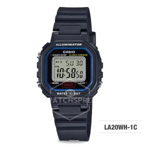 Casio Ladies' Standard Digital Black Resin Band Watch LA20WH-1C LA-20WH-1C