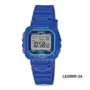 Casio Ladies' Standard Digital Blue Resin Band Watch LA20WH-2A LA-20WH-2A