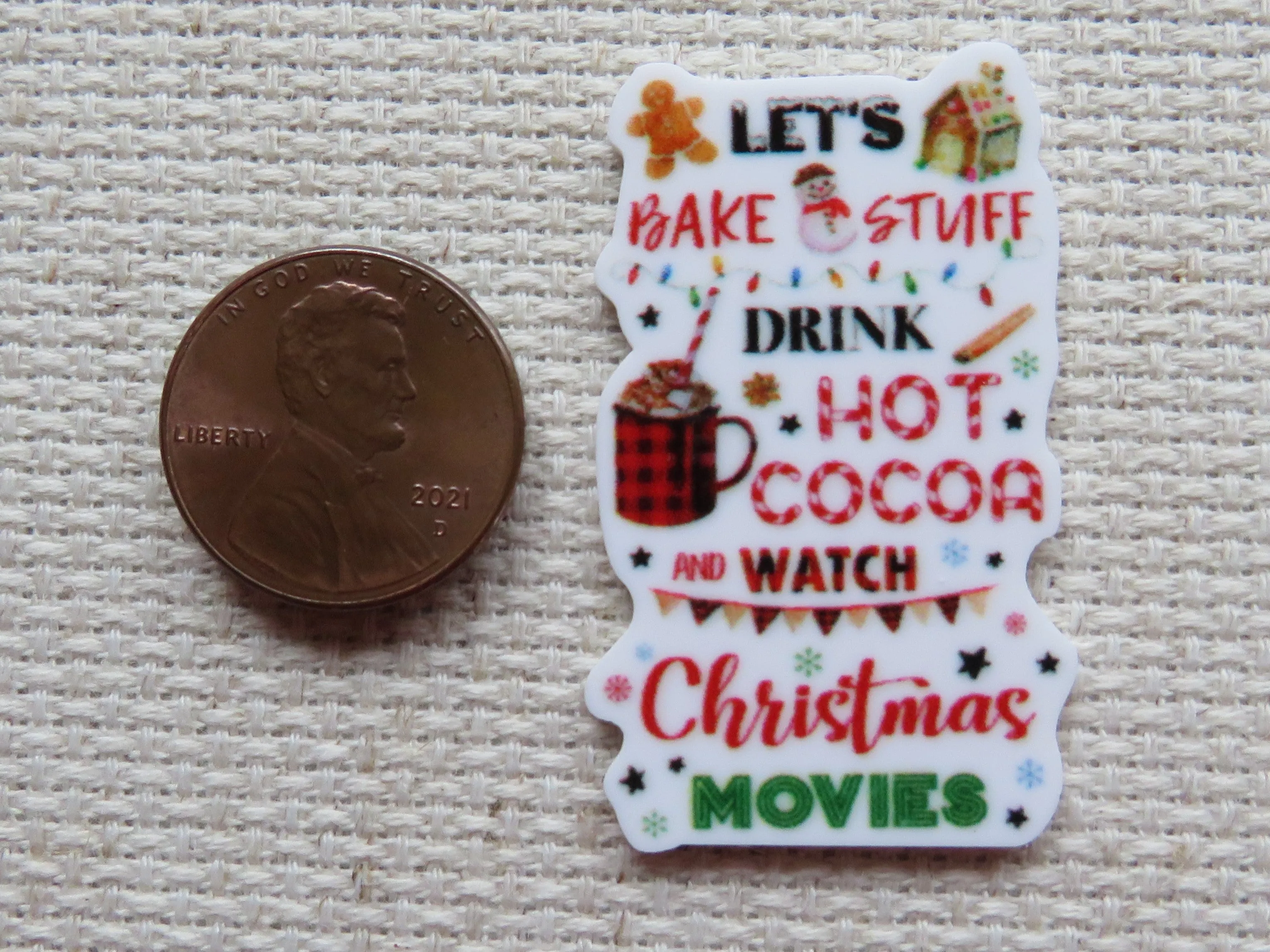 Christmas Baking Needle Minder, Cover Minder, Magnet