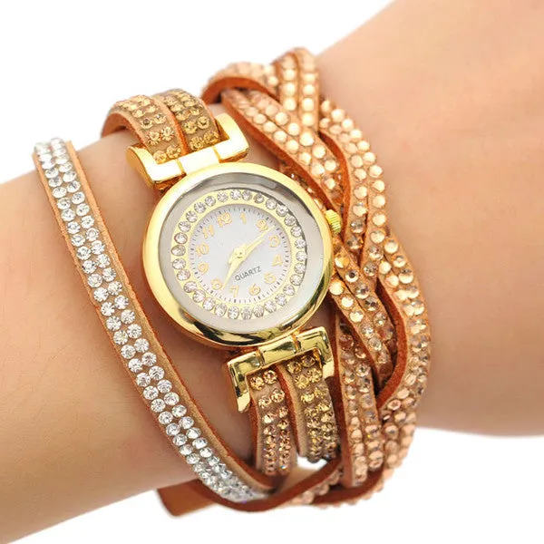 Crystal Wrap Quartz Watch