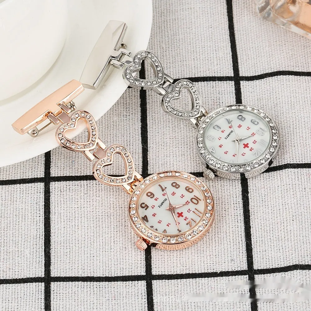 Elegant Roller Diamond Hanging Nurse Watch