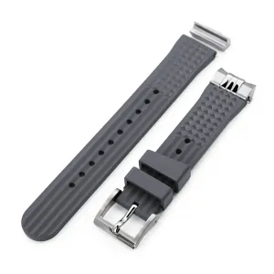 Endlink Plus Chaffle Military Grey FKM Rubber watch strap compatible with Seiko Sumo SPB103