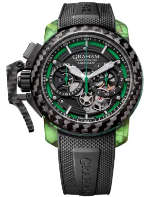 GRHM Watch Chronofighter Superlight Carbon Strip Skeleton Green