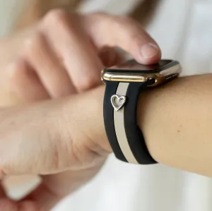 Heart to Love ♡ Black & Nude Sand Smart Watch Band