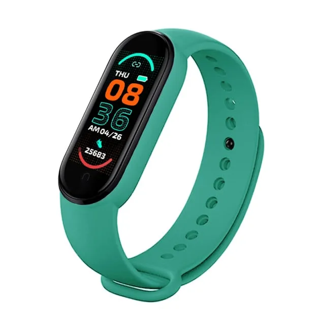 M6 Smart Fitness Watch (with Magnetic Charging Band, HR & BP, Find My Phone)