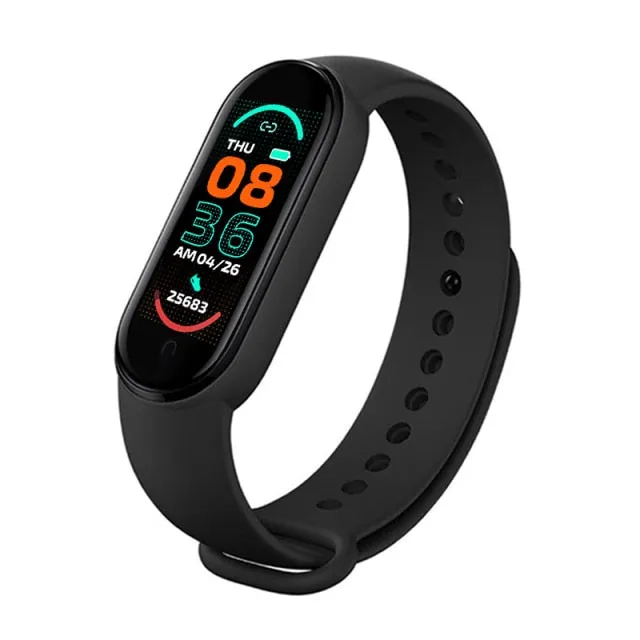 M6 Smart Fitness Watch (with Magnetic Charging Band, HR & BP, Find My Phone)