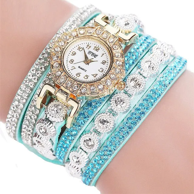 "Jade" Rhinestone Strappy Watch