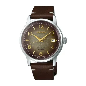 Seiko Presage (Japan Made) Basic Line Star Bar Original Cocktail (Hou) Limited Edition Dark Brown Calfskin Leather Strap Watch SRPF43J SRPF43J1 (LOCAL BUYERS ONLY)