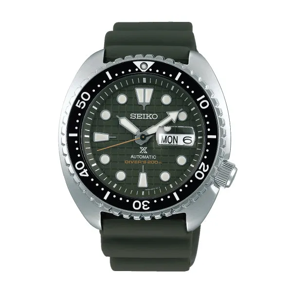 Seiko Prospex Automatic Diver's Green Silicone Strap Watch SRPE05K1 (Not For EU Buyers) (LOCAL BUYERS ONLY)