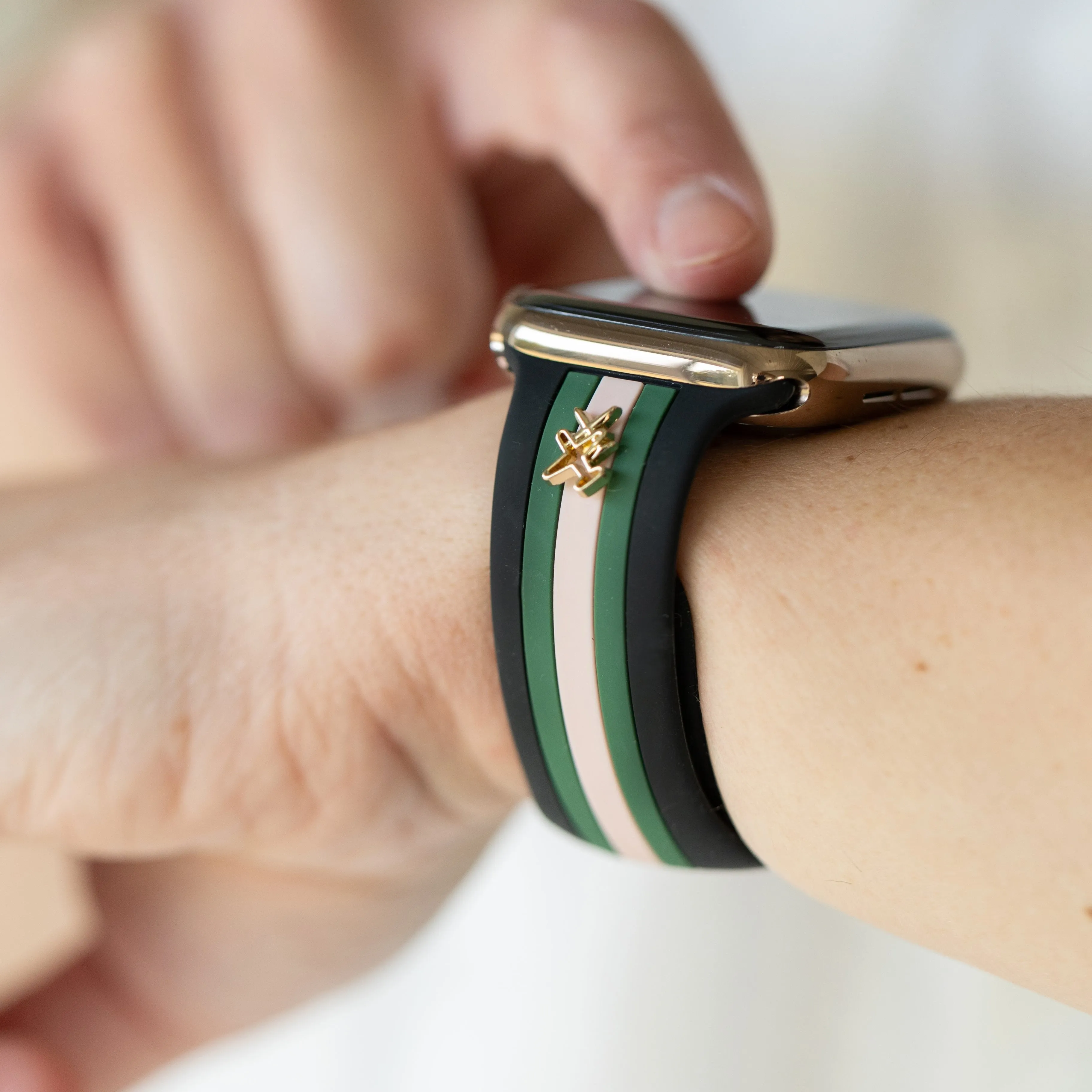 Skye Black/Pink/Green Smart Watch Band