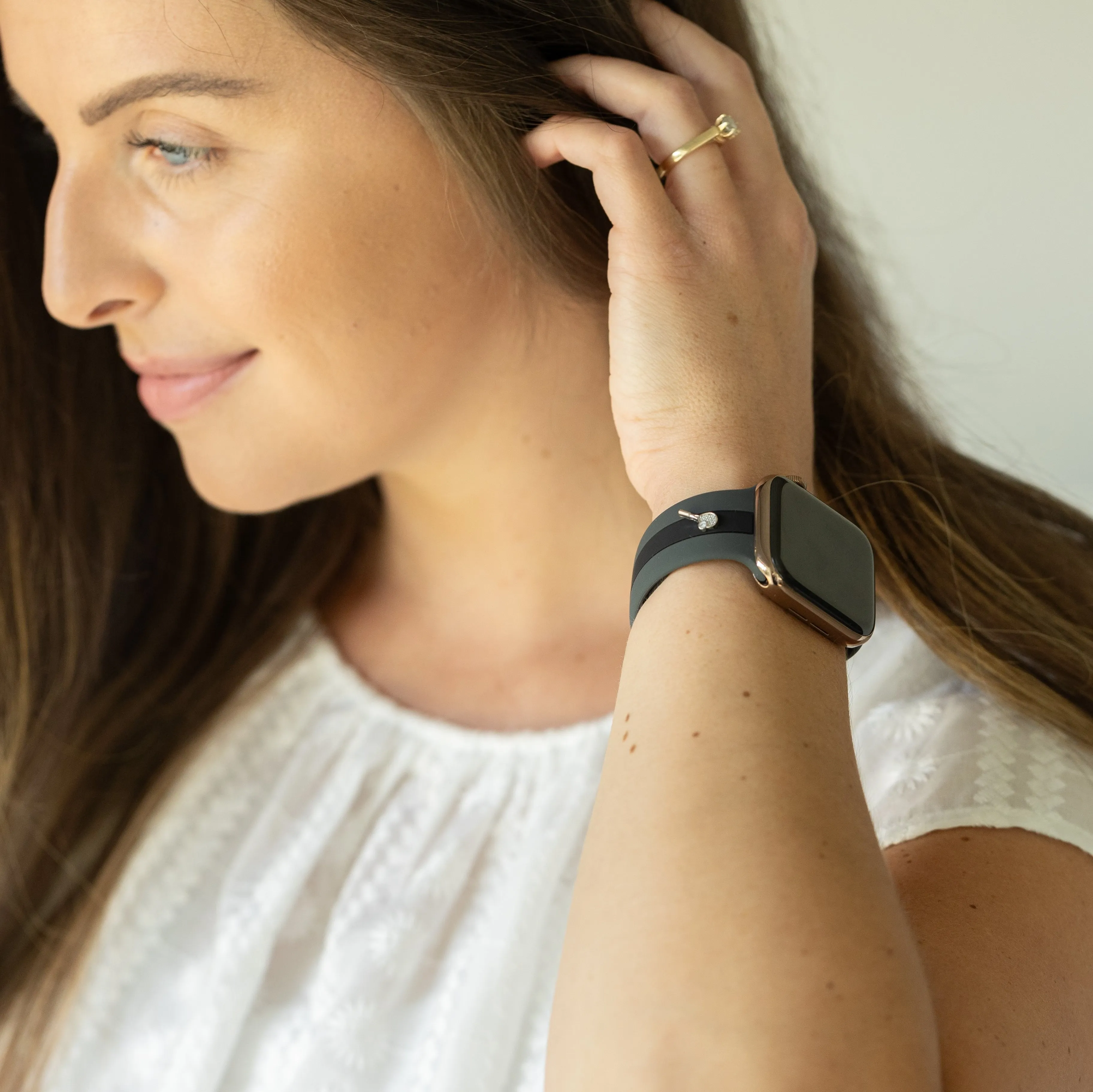 Skye Gray & Black Smart Watch Band