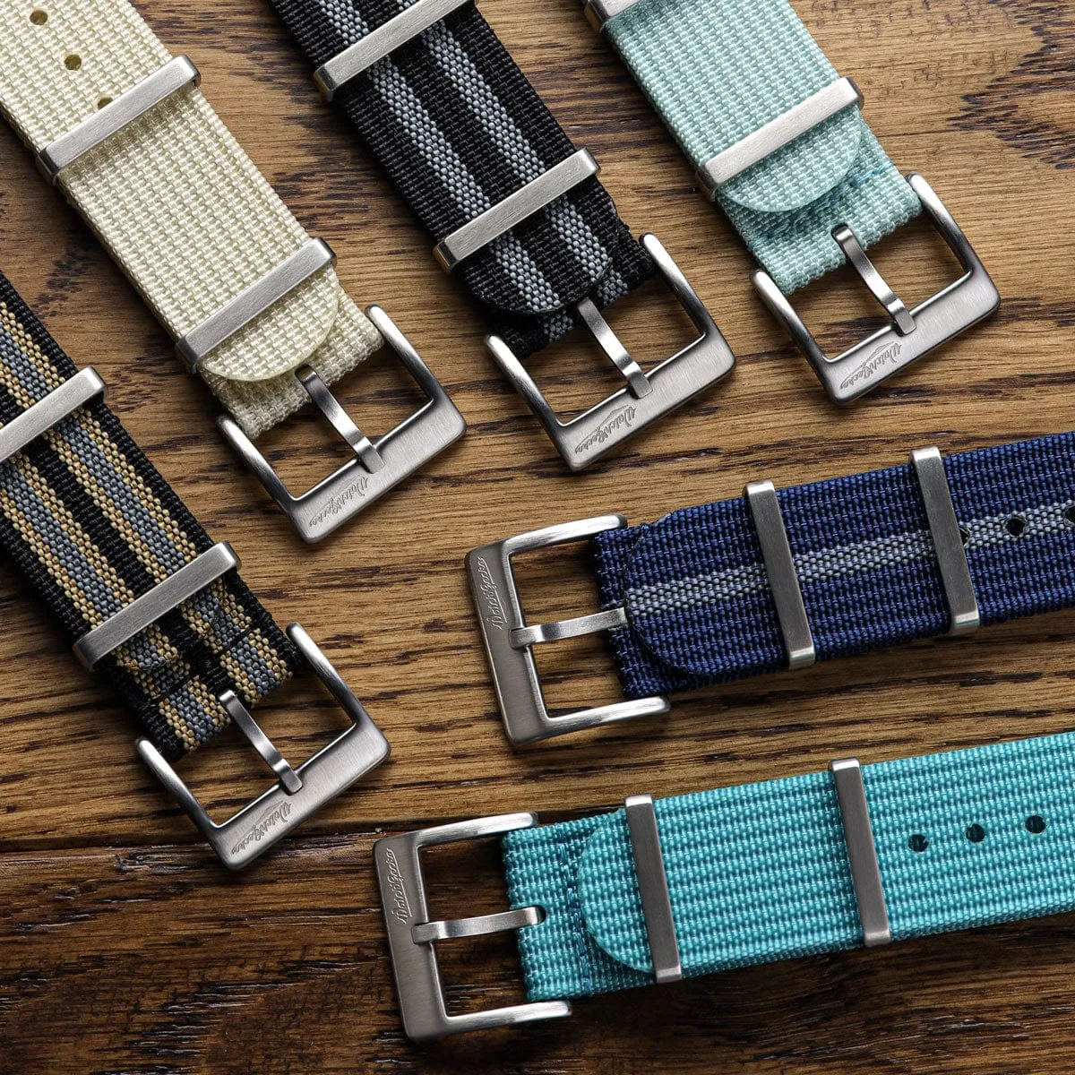 WatchGecko Ridge British Military Watch Strap - Baby Blue