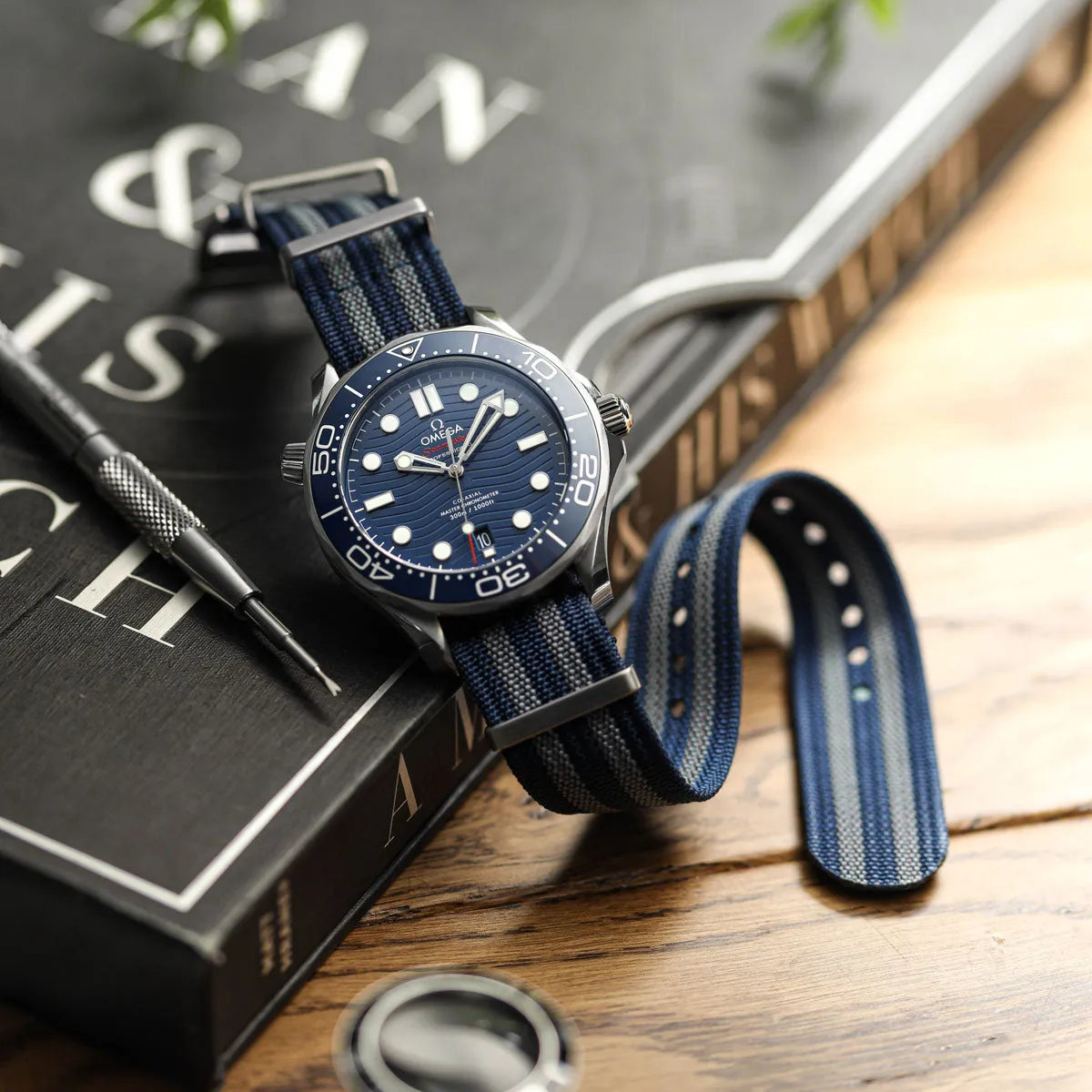 WatchGecko Ridge British Military Watch Strap - Navy Bond