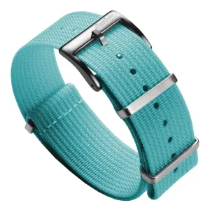 WatchGecko Ridge British Military Watch Strap - Turquoise Blue