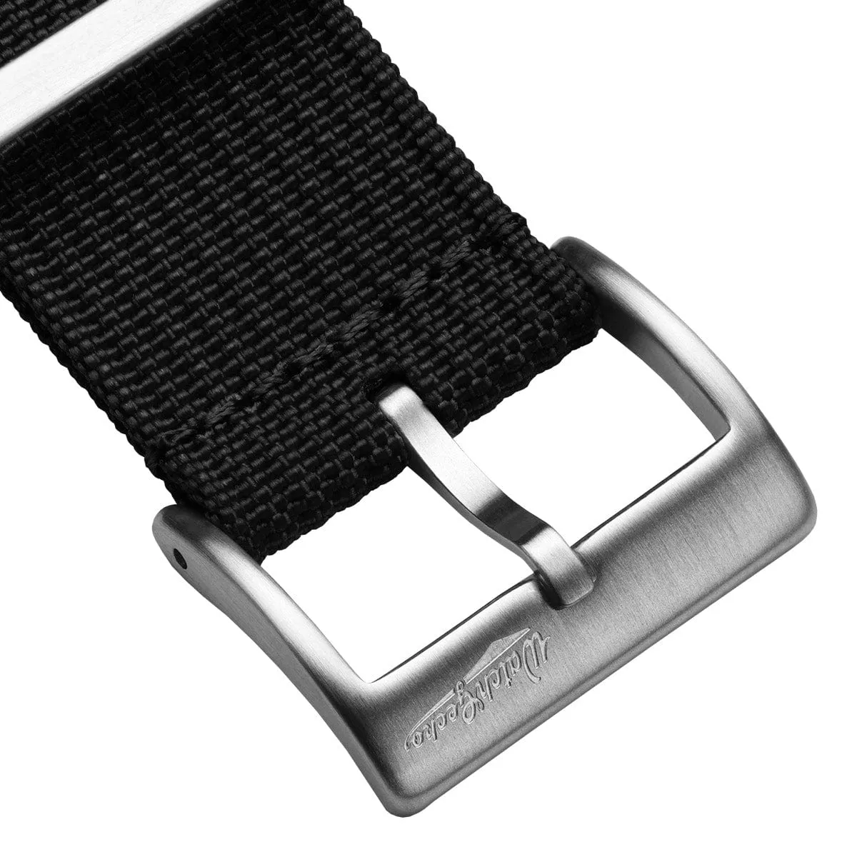 WatchGecko Ridge Military Nylon Watch Strap - Black