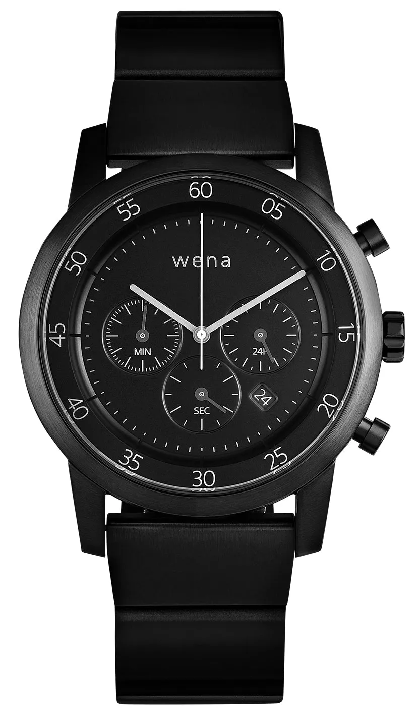 Wena Watch Wrist Pro With Black Quartz Chronograph Face