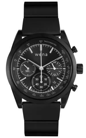 Wena Watch Wrist Pro With Black Solar Chronograph Face